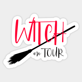 Witch on tour Party carnival Halloween Sticker